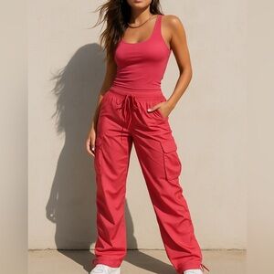 Lululemon Dance Studio Relaxed-Fit Mid-Rise‎ Cargo Pant glazed pink Medium NWT
